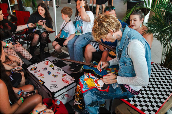 Gibson Gives and Vans Warped Tour Unite for Giving Tuesday, Bid by Dec. 2 to win a mgk–signed Epiphone Les Paul guitar